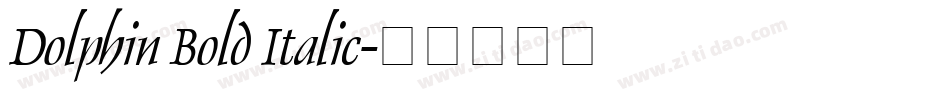 Dolphin Bold Italic字体转换